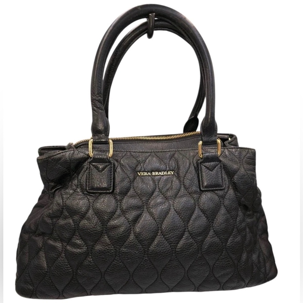 Vera Bradley Quilted Leather Emma Satchel Handbag